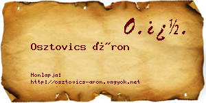 Osztovics Áron névjegykártya